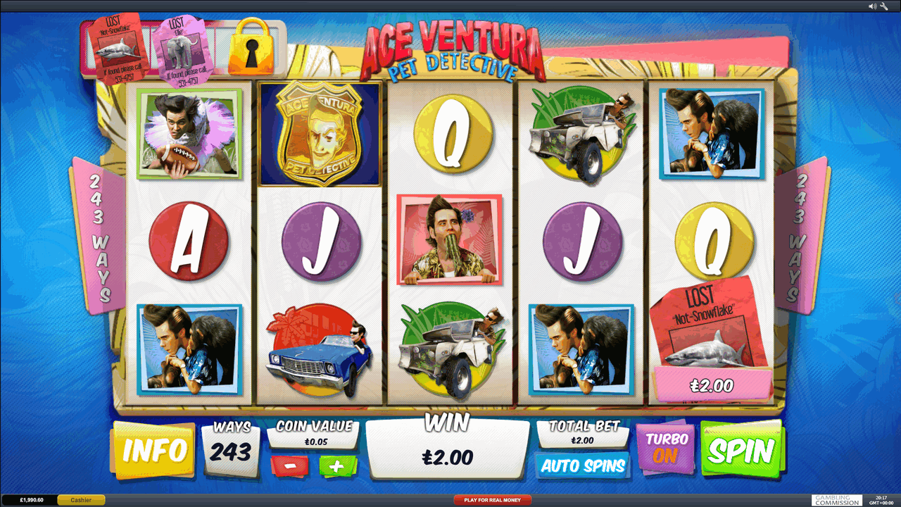 Ace Ventura Online-Spielautomat